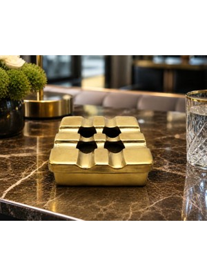 Brondoff Pirinç Gold Kare Kül Tabak