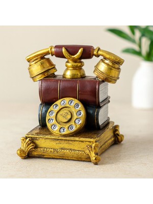 İlk El Grup Vintage Telefon Biblo Kumbara Reçine 15.5X15.5X10 cm