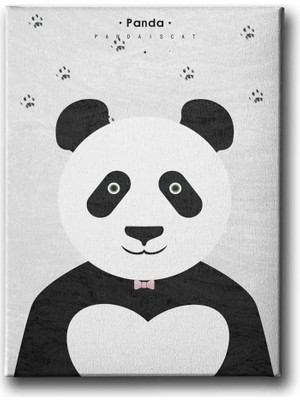 Panda Dekoratif Kanvas Duvar Tablosu