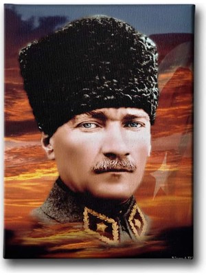 Atatürk Portresi Dekoratif Kanvas Duvar Tablosu