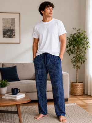 Formo Erkek %100 Doğal Pamuk Yüksek Kaliteli Rahat Kalıp Basic Pijama Takımı