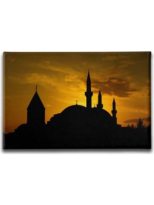 Gün Batımı Mevlana Müzesi Islami Hat Sanatı Kanvas Tablo