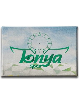 Konya Spor Saatli Dekoratif Duvar Tablosu