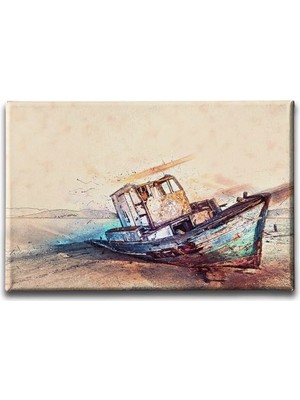 Tekne Dekoratif Kanvas Duvar Tablosu