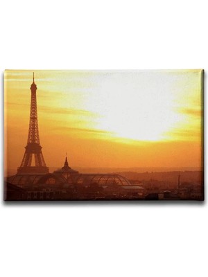 Paris Eyfel Kulesi Dekoratif Kanvas Duvar Tablosu