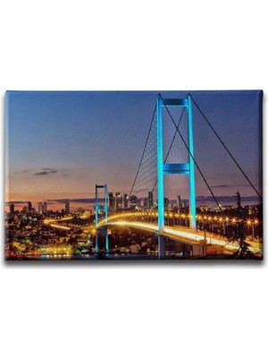 Istanbul Köprüsü Manzara Kanvas Duvar Tablosu