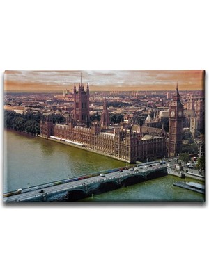 Londra City Dekoratif Kanvas Duvar Tablosu