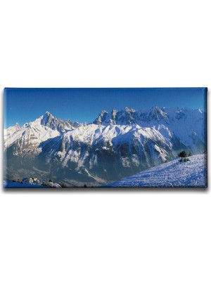 Kış Manzara Panoramik Kanvas Duvar Tablosu