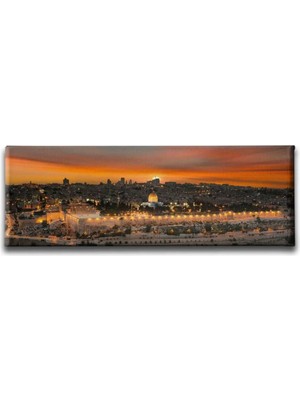 Mescid-I Aksa Panoramik Kanvas Duvar Tablosu