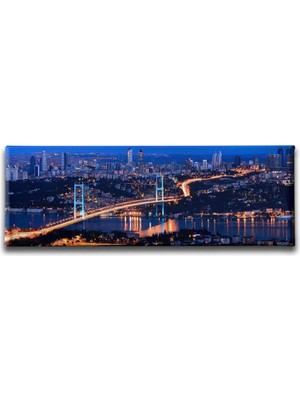 Istanbul Manzara Panoramik Kanvas Duvar Tablosu