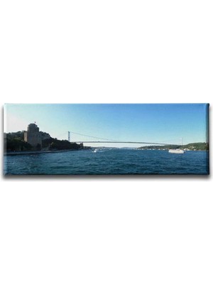 Istanbul Bogazi Panoramik Kanvas Duvar Tablosu
