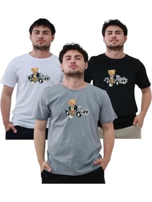TKT 3 Adet Unisex Baskılı T-Shirt Rahat Kalıp Ürün