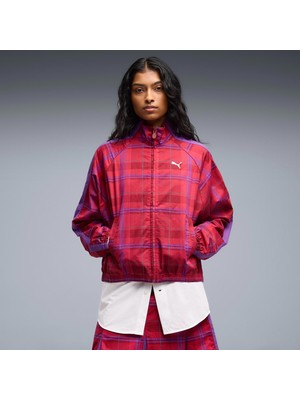 Puma T7 Tartan Kadın Kırmızı Ceket (636628-23)