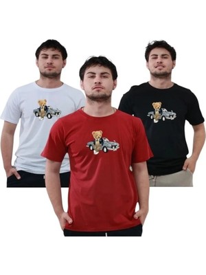 TKT 3 Adet Unisex Baskılı T-Shirt Rahat Kalıp Ürün
