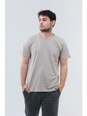 TKT Erkek Regular Bej Xl Beden T-Shirt