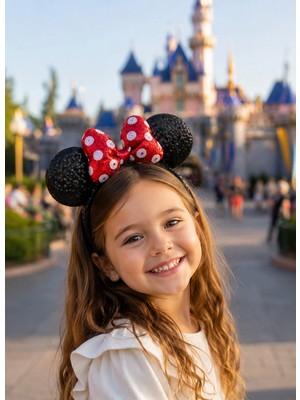 The Littles Kids Minnie Model Pul Payet Işlemeli Yumuşak Dokulu Çocuk Taç