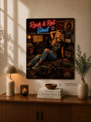 PRYDESIGN Plak Hikayeleri Kolleksiyonu Rock’un Ruhu Metal Tablo