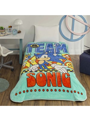 Taç Lisanslı Tek Kişilik Çocuk Battaniye (160X220)-SONIC Modern