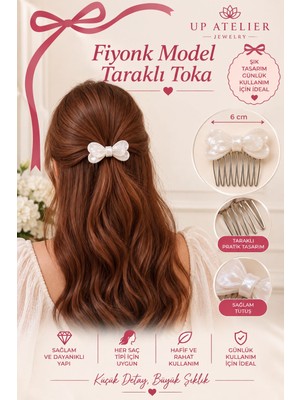 Up Atelier Fiyonk Model Taraklı Kemik Toka 6cm