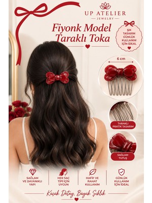 Up Atelier Fiyonk Model Taraklı Kemik Toka 6cm