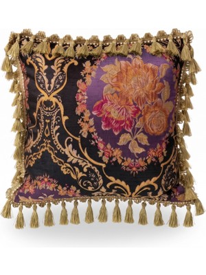 Lidoma Home "versailles" Desenli Püsküllü Kırlent Kılıfı - 45X45