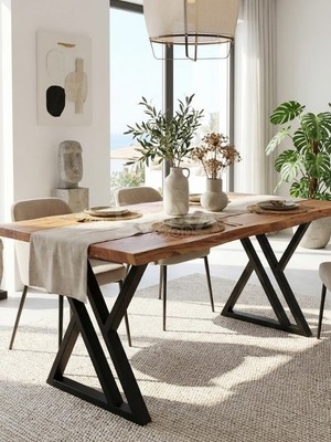 Deryawood Masif Ahşap Pinus Sulamalı Yemek Masası 70x100 cm