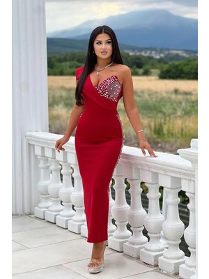 Alvenessa Kadın Tek Omuz Yırtmaçlı Abiye Elbise