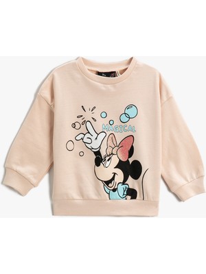 Koton Minnie Mouse Baskılı Lisanslı Sweatshirt Pamuklu