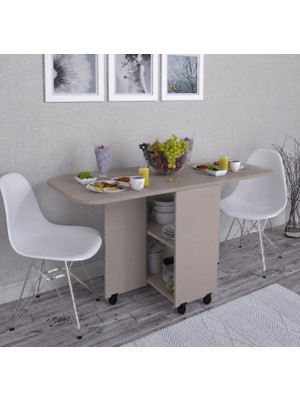 Rafineri Tasarım Açılır Katlanır Oval Mutfak Yemek Masası %100 Mdf
