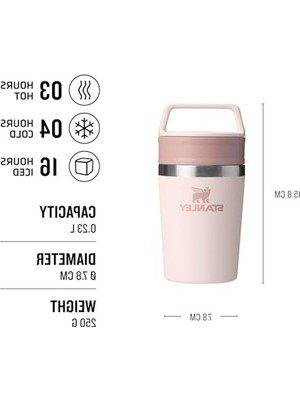 AKS Pembe Kuvars Renk Seçeneği ile 0.23 Litre Kapasiteli Seyahat Termosu