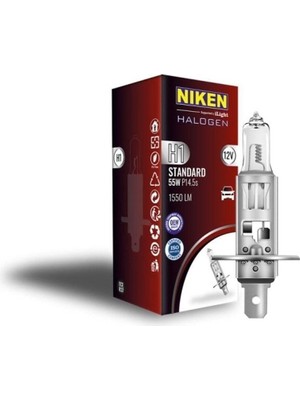AKS Niken Ampul Nıken 12V H1 55W Halojen P14.5S Nkn 062 001 01 01