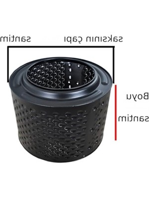 Fırınlanmış Metal Saksı – Büyük Bitki ve Ağaç Için (30-35 cm Çap)