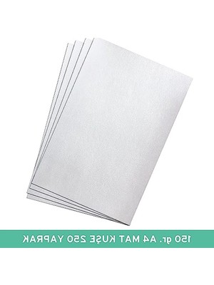 AKS A4 Mat Kuşe Kağıt, 250 Yaprak, 150 gr Ağırlık, Yüksek Kalite Baskı Için