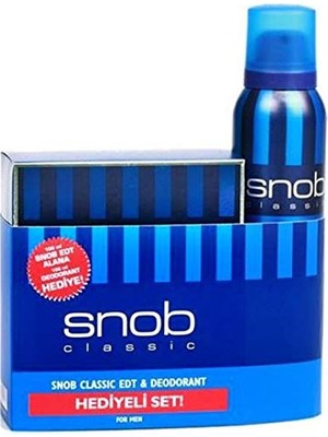 AKS Snob Classic Edt+Deodorant Gift Set, 250 ml