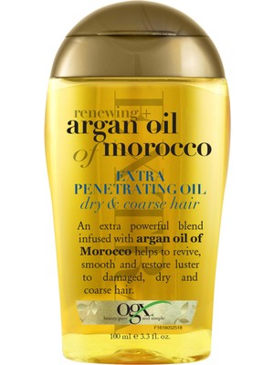 AKS Ogx Ekstra Mukavemet Yenileme+Argan Fas Yağı Penetran Saç Yağı Tedavisi, Kuru, Hasarlı ve Kaba Saçlar Için Derin Nemlendirici Serum, Paraben Içermez, Sülfatlı Yüzey Faktanları Içermez
