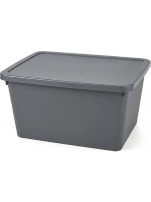 AKS Orret Home 20 Litre Kapaklı Plastik Depolama Kutusu Organizer Kutu Çok Amaçlı Düzenleyici Saklama Kutusu Ev Içi Dolap Içi Oyuncak Kıyafet Banyo Mutfak Organizer Kutusu