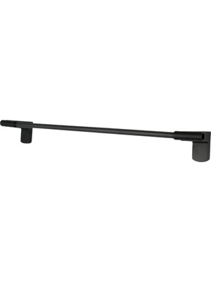 AKS Alper Banyo F1 Model Uzun Havluluk 40 cm - Pütürlü Mat Siyah Paslanmaz Çelik Duvara Monte Banyo Havlu Askısı (5 Yıl Garantili)