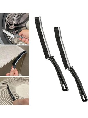 AKS Derz Temizleme Fırçası 2 Adet Sert Kıllı Köşe Temizleme Fırçası Paketi, Mutfak, Banyo, Boşluklar, Köşeler, Küçük Alanlar Için Çok Işlevli (2liderz)