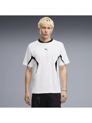 Puma Kısa Kol T-Shirt Erkek Beyaz  Sport Relaxed Blocki