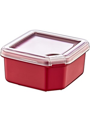AKS Smartware Q-Box Saklama Kabı 650 ml TRN-261 Carmen Kırmızı