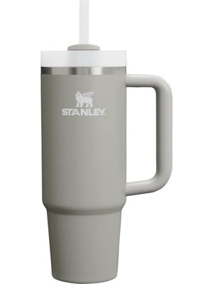 AKS Stanley Quencher Pipetli Termos Bardak, 0.89 Litre, Gri (Ash)