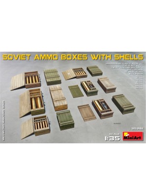 AKS Miniart 35261 1:35 Sovyet Cephane Sandıkları ve Mermileri