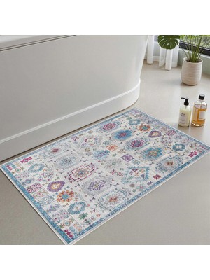 AKS Monnhein Banyo Paspası, Yumuşak Banyo Halısı, Kaymaz Dot Tabanlı, Su Emici, Makinede Yıkanabilir - 60 x 100 cm