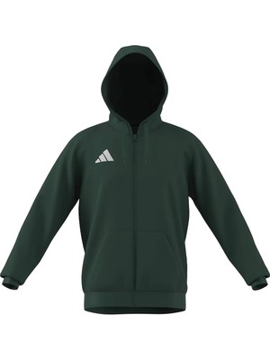 Adidas Fermuarlı Sweatshirt Erkek Koyu Yeşil ENT26 Fz Hood