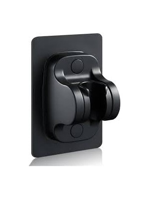 AKS Siyah Nano Kendinden Yapışkanlı Banyo Duş Başlığı Askısı 15 kg Taşıma Kapasiteli, Matkap Gerektirmeyen Montaj Yapışkanlı Duş Başlığı Tutucu, Ayarlanabilir Duş Mafsalı Siyah