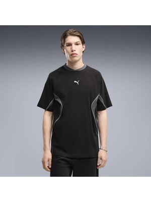 Puma Kısa Kol T-Shirt Erkek Siyah  Sport Relaxed Blocki