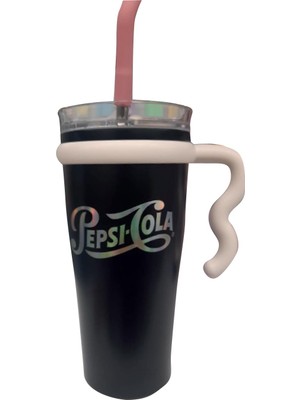 AKS Trendix Çelik Içli Termos Bardak 1000 ml Siyah Pepsi Kola