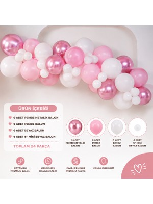 Çavuş E-Ticaret Doğum Günü,hastane Odası Süsleme,baby Shower,bride Parti Konsepti Süsleme Balon Seti Pembe Balon Seti