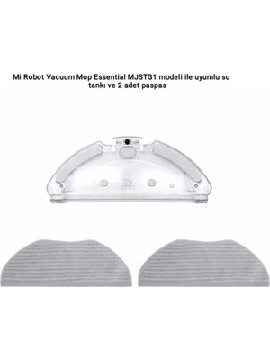 AKS Lin Grup Mi Robot Vacuum Mop Essential Mjstg1 Modeli ile ile Uyumlu Su Tankı ve Paspas