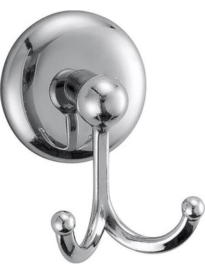 AKS BADEM10 Vidalı Askılık Banyo Tuvalet Lavabo Havlu Bornoz Askısı Çatal Ikili Metal Askı Krom